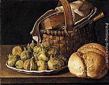 Luis Melendez Still-Life with Figs painting